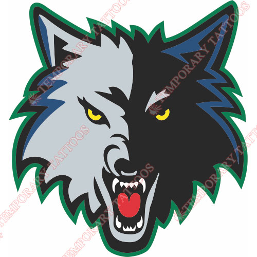 Minnesota Timberwolves Customize Temporary Tattoos Stickers NO.1095